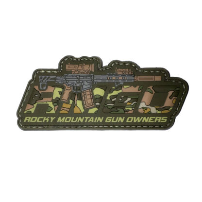 RMGO green camo rubber patch